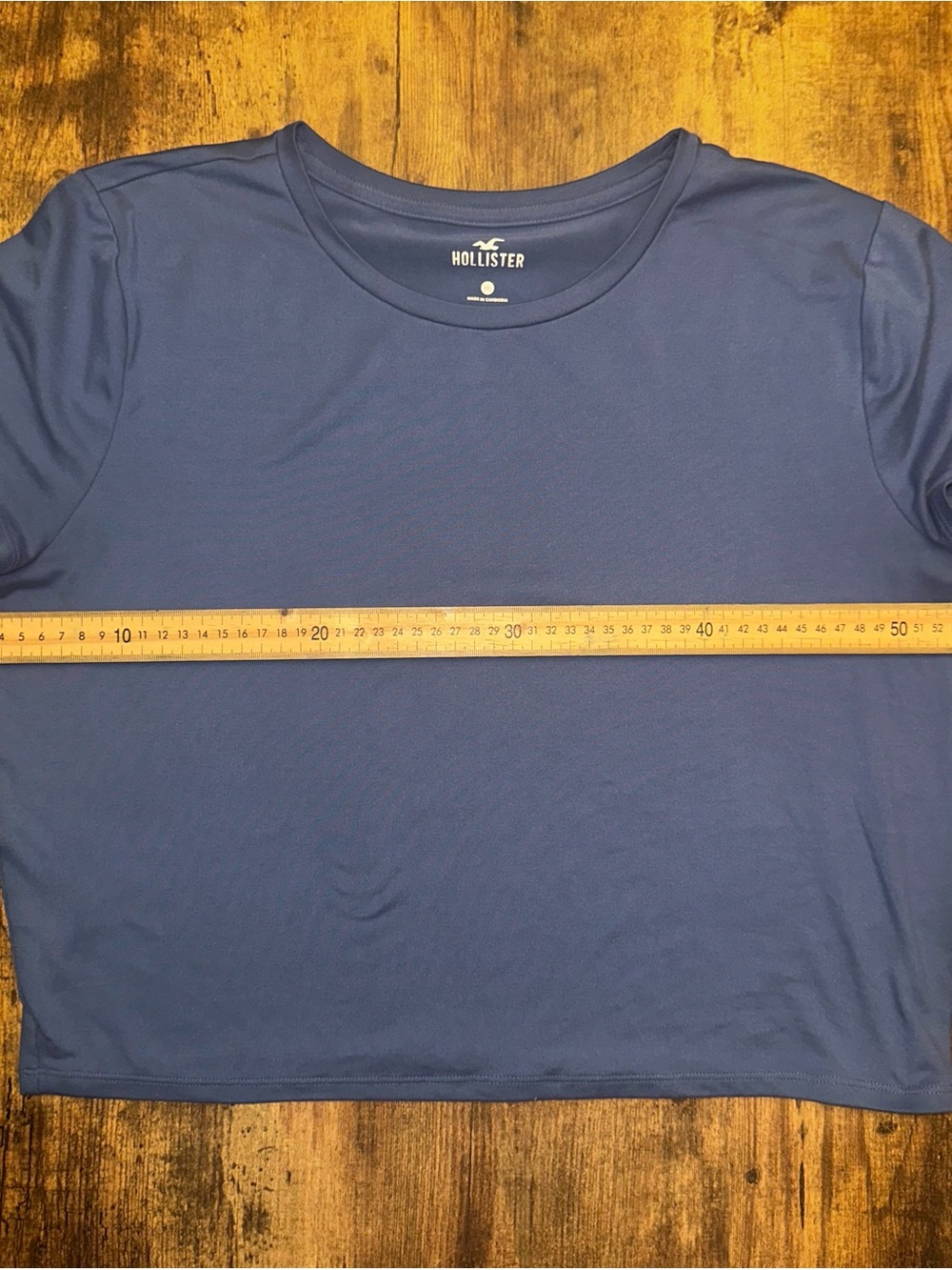 Hollister Short Sleeve Crewneck Tee in Navy Blue XXL